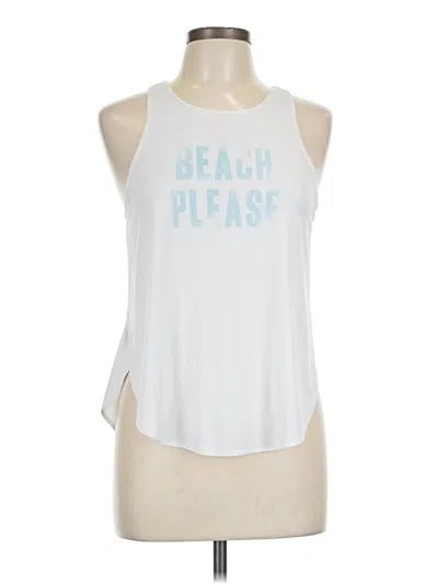Pre-owned Fabletics Sleeveless T-shirt In White