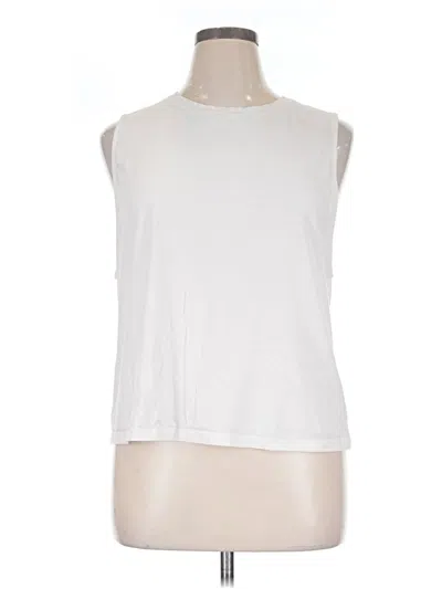 Pre-owned Fabletics Sleeveless T-shirt In White