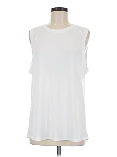Pre-owned Fabletics Sleeveless T-shirt In White