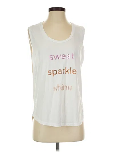 Pre-owned Fabletics Sleeveless T-shirt In White