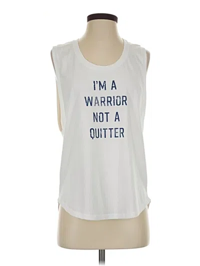 Pre-owned Fabletics Sleeveless T-shirt In White