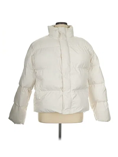 Pre-owned Fabletics Snow Jacket In Ivory