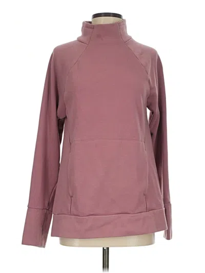 Pre-owned Fabletics Sweatshirt In Burgundy