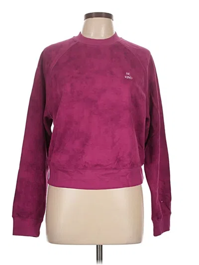 Pre-owned Fabletics Sweatshirt In Burgundy