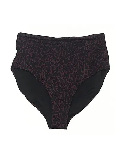 Pre-owned Fabletics Swimsuit Bottoms In Burgundy