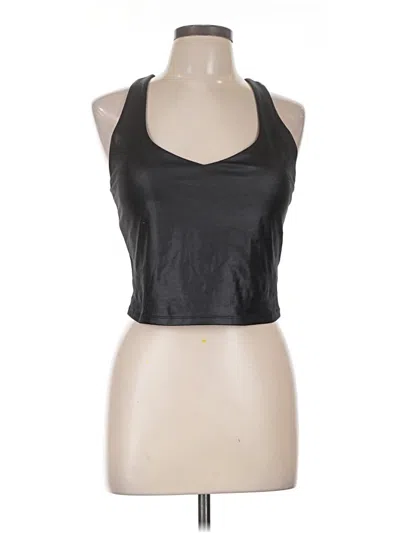 Fabletics Tank Top Black Halter Neckline Tops In Gray