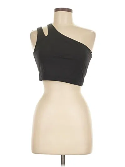 Pre-owned Fabletics Tank Top Black One Shoulder Neckline Tops