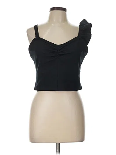 Pre-owned Fabletics Tank Top Black One Shoulder Neckline Tops