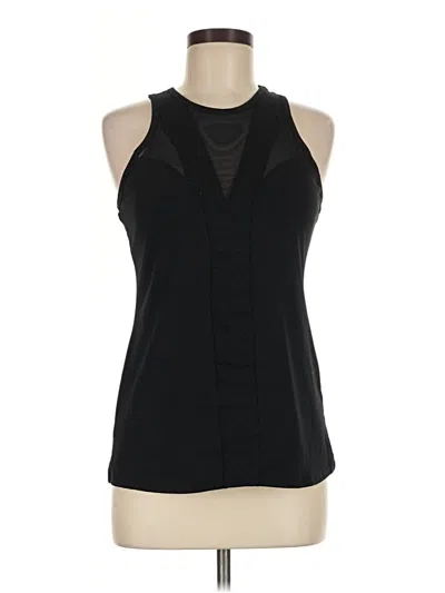 Pre-owned Fabletics Tank Top Black Solid Pattern Halter Neckline Tops