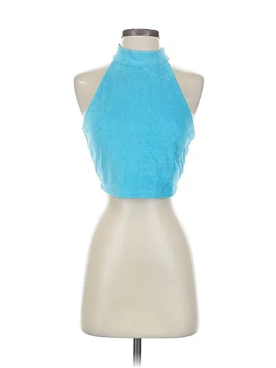 Pre-owned Fabletics Tank Top Blue Halter Neckline Tops