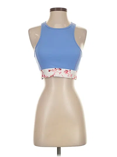 Pre-owned Fabletics Tank Top Blue Halter Neckline Tops