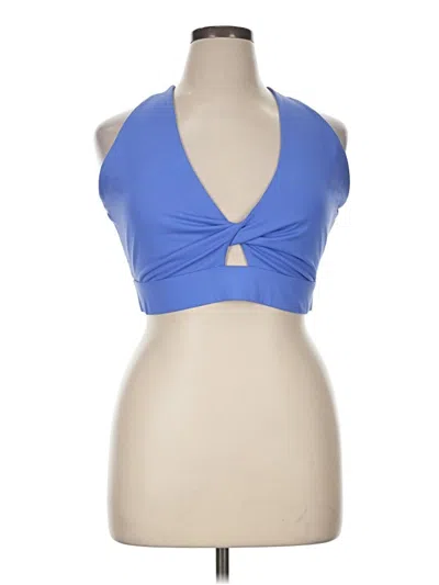 Pre-owned Fabletics Tank Top Blue Halter Neckline Tops