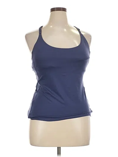 Pre-owned Fabletics Tank Top Blue Halter Neckline Tops