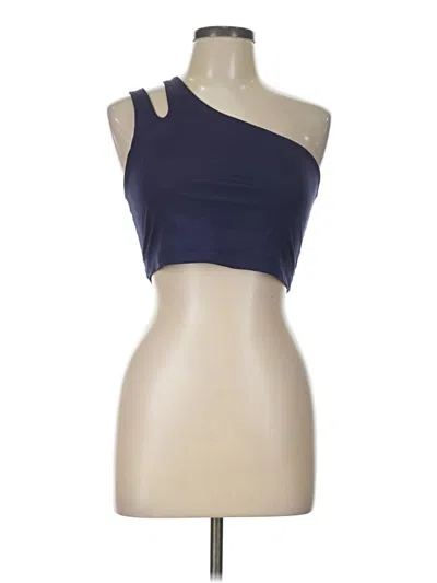 Pre-owned Fabletics Tank Top Blue One Shoulder Neckline Tops
