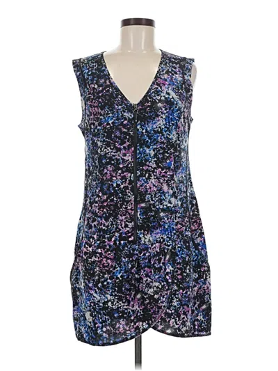 Pre-owned Fabletics Tank Top Blue Plunge Neckline Tops