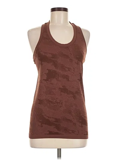 Pre-owned Fabletics Tank Top Brown Halter Neckline Tops