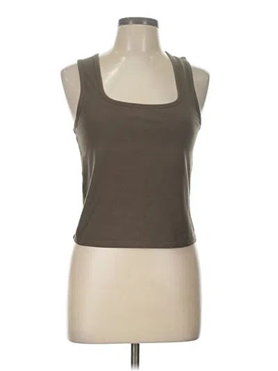 Pre-owned Fabletics Tank Top Brown Halter Neckline Tops