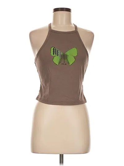 Pre-owned Fabletics Tank Top Brown Halter Neckline Tops