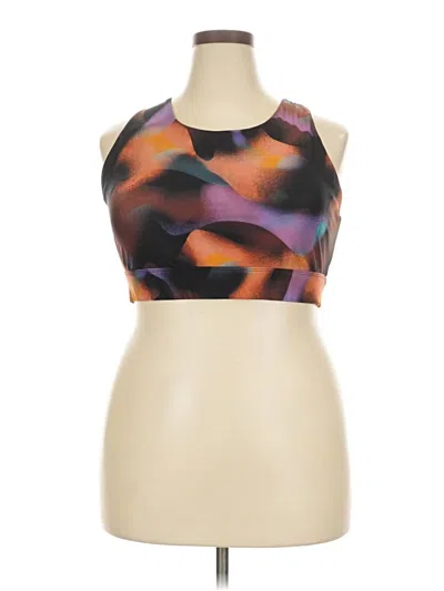 Pre-owned Fabletics Tank Top Brown Halter Neckline Tops