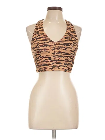 Pre-owned Fabletics Tank Top Brown Halter Neckline Tops