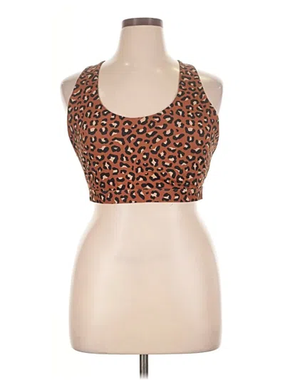 Pre-owned Fabletics Tank Top Brown Halter Neckline Tops