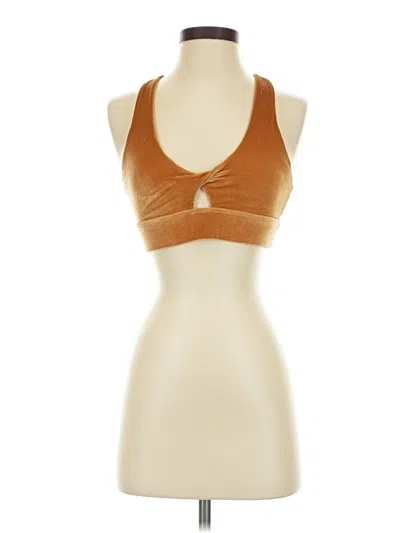 Pre-owned Fabletics Tank Top Brown Halter Neckline Tops