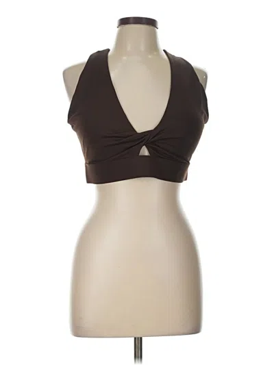 Pre-owned Fabletics Tank Top Brown Halter Neckline Tops