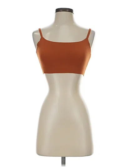 Pre-owned Fabletics Tank Top Brown Strapless Neckline Tops