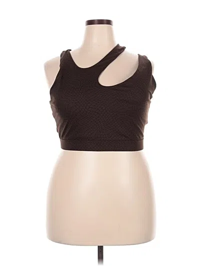 Pre-owned Fabletics Tank Top Brown Strapless Neckline Tops