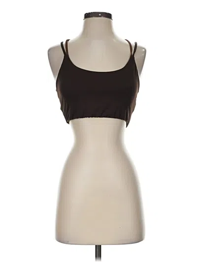 Pre-owned Fabletics Tank Top Brown Strapless Neckline Tops