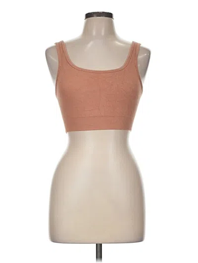 Pre-owned Fabletics Tank Top Brown Strapless Neckline Tops