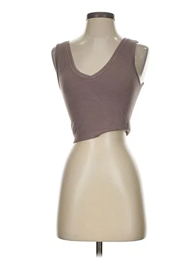 Pre-owned Fabletics Tank Top Brown Strapless Neckline Tops