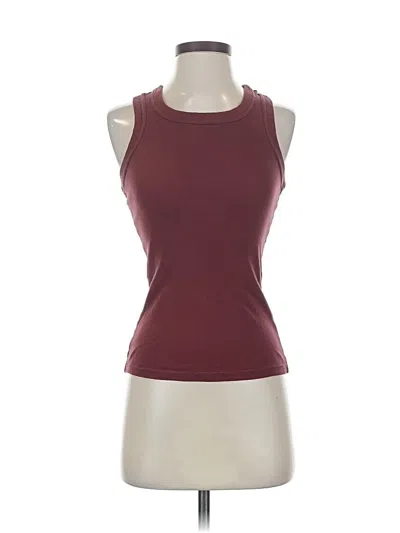 Pre-owned Fabletics Tank Top Burgundy Halter Neckline Tops