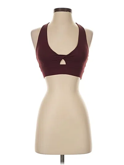 Pre-owned Fabletics Tank Top Burgundy Halter Neckline Tops