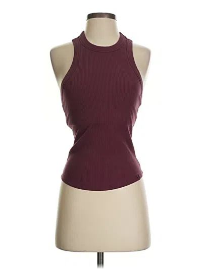 Pre-owned Fabletics Tank Top Burgundy Halter Neckline Tops