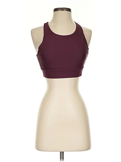 Pre-owned Fabletics Tank Top Burgundy Halter Neckline Tops