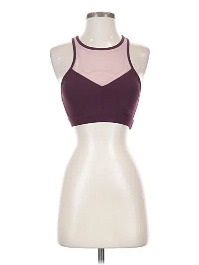 Pre-owned Fabletics Tank Top Burgundy Halter Neckline Tops