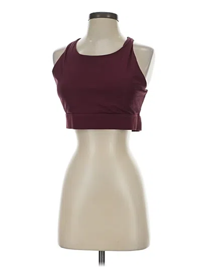 Pre-owned Fabletics Tank Top Burgundy Halter Neckline Tops