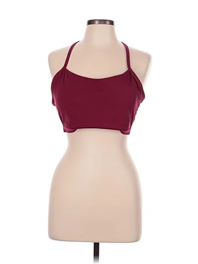 Pre-owned Fabletics Tank Top Burgundy Halter Neckline Tops