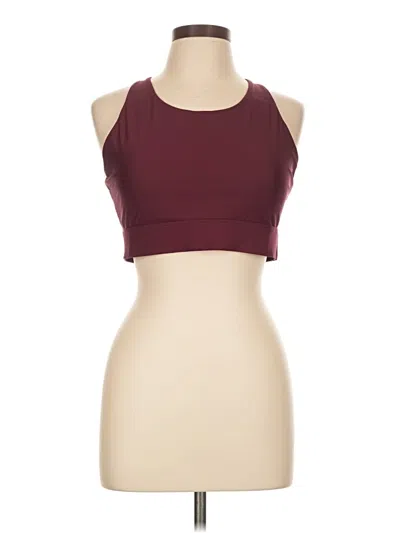 Pre-owned Fabletics Tank Top Burgundy Halter Neckline Tops