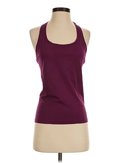 Pre-owned Fabletics Tank Top Burgundy Halter Neckline Tops