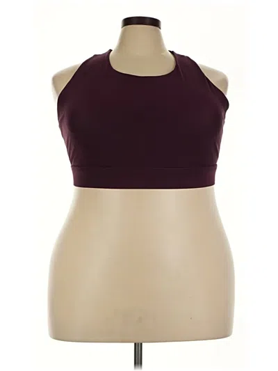Pre-owned Fabletics Tank Top Burgundy Halter Neckline Tops