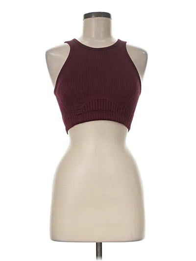 Pre-owned Fabletics Tank Top Burgundy Halter Neckline Tops