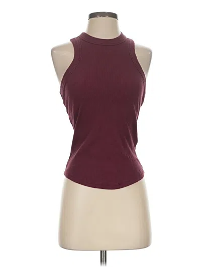 Pre-owned Fabletics Tank Top Burgundy Halter Neckline Tops