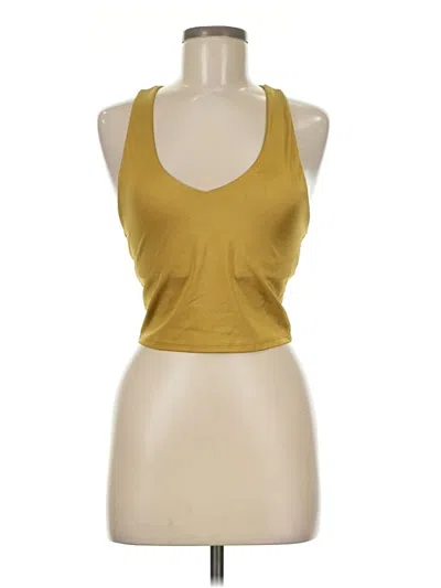 Pre-owned Fabletics Tank Top Gold Halter Neckline Tops