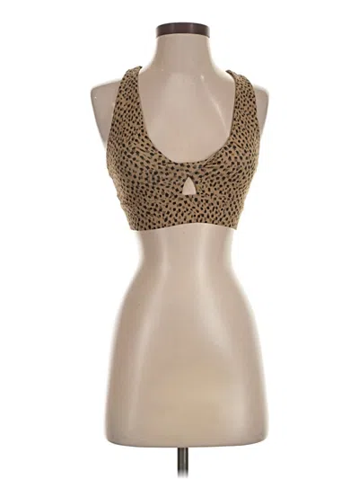 Pre-owned Fabletics Tank Top Gold Halter Neckline Tops