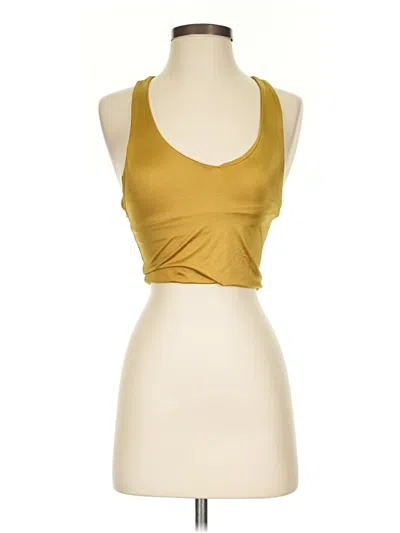 Fabletics Tank Top Gold Halter Neckline Tops In Orange