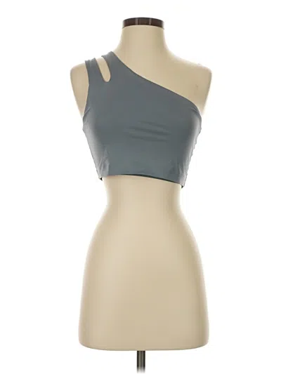 Pre-owned Fabletics Tank Top Gray One Shoulder Neckline Tops