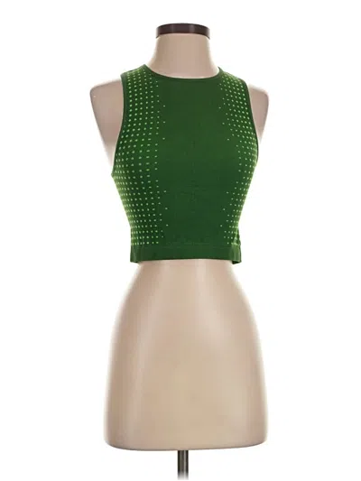 Pre-owned Fabletics Tank Top Green Halter Neckline Tops