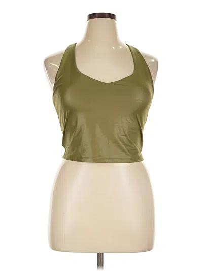 Pre-owned Fabletics Tank Top Green Halter Neckline Tops